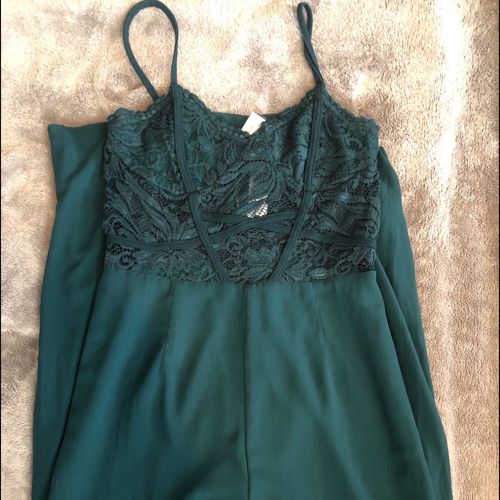 Windsor Teal Jumpsuit Medium